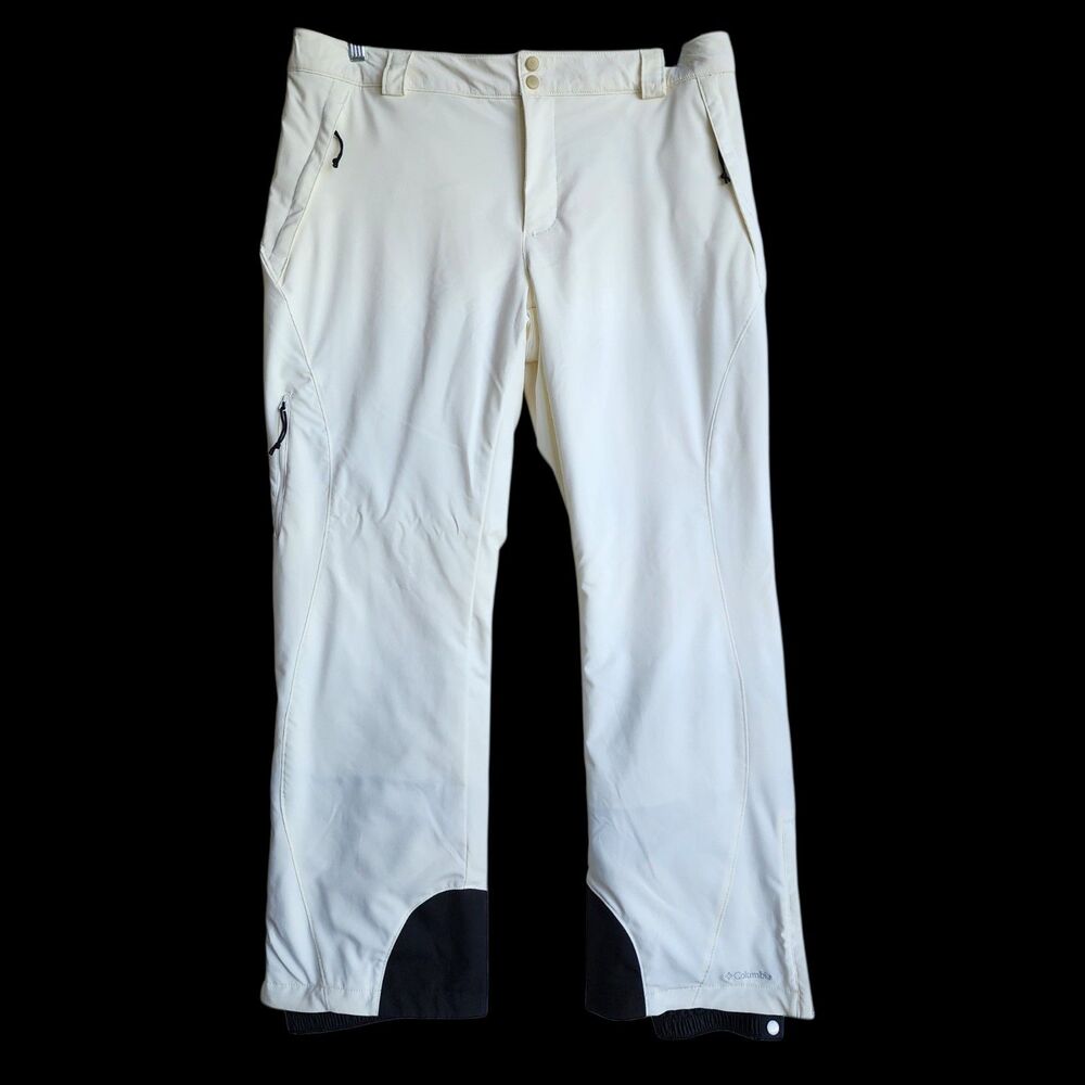 Columbia Womens Bugaboo II Ski Pants XL Off-White Omni-Tech Waterproof Snowboard